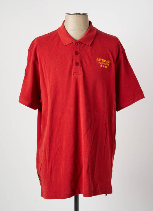 Polo stretch manches courtes rouge DAYTONA homme