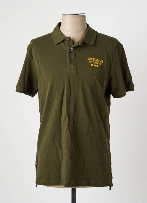 Polo stretch manches courtes vert DAYTONA homme