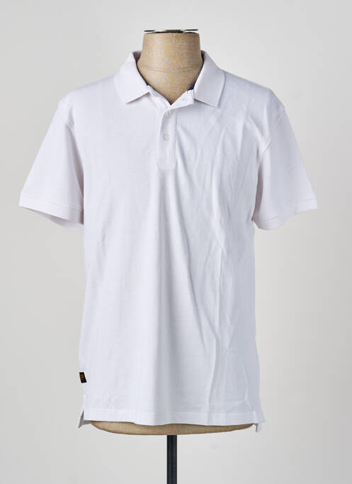 Polo stretch sans manche blanc DAYTONA homme