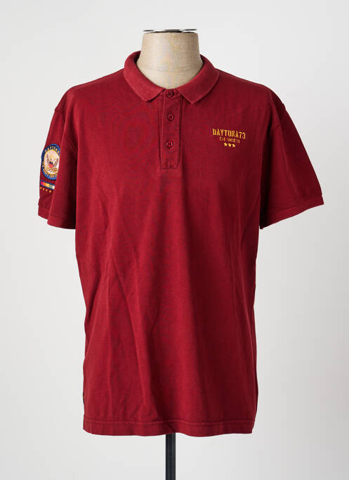 Polo stretch manches courtes rouge DAYTONA homme