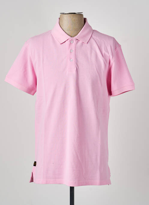 Polo stretch manches courtes rose DAYTONA homme