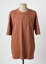 T-shirt stretch manches courtes marron DAYTONA homme