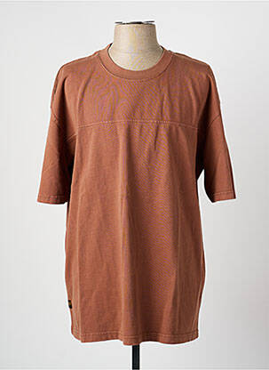 T-shirt stretch manches courtes marron DAYTONA homme