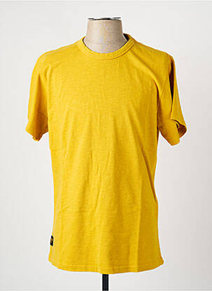 T-shirt coupe droite manches courtes jaune DAYTONA homme