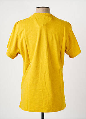 T-shirt coupe droite manches courtes jaune DAYTONA homme