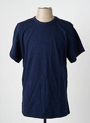 T-shirt coupe droite manches courtes bleu DAYTONA homme