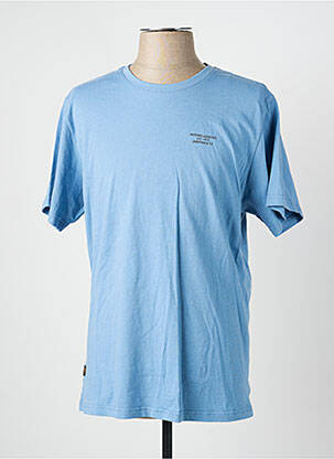 T-shirt coupe cintrée manches courtes bleu DAYTONA homme
