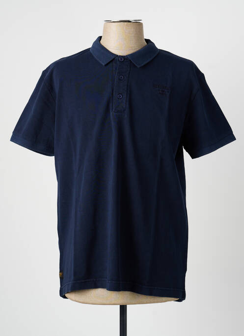 Polo stretch manches courtes bleu DAYTONA homme