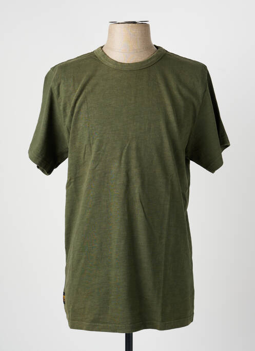 T-shirt coupe droite manches courtes vert DAYTONA homme