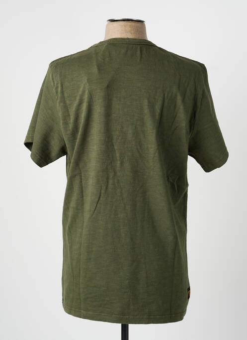 T-shirt coupe droite manches courtes vert DAYTONA homme