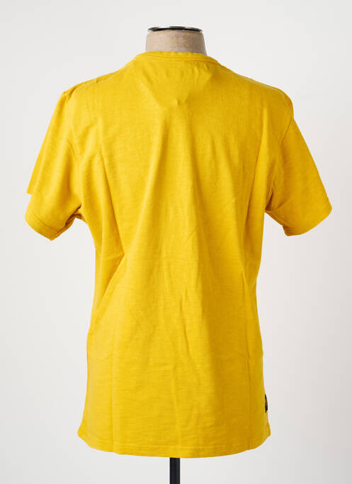 T-shirt coupe droite manches courtes jaune DAYTONA homme