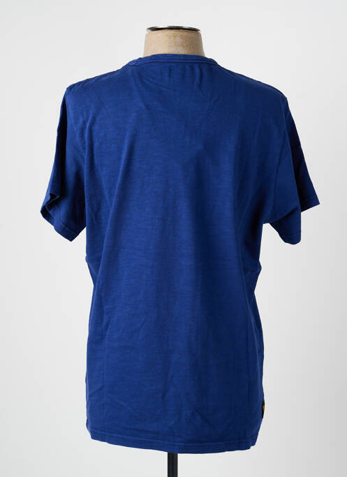 T-shirt coupe droite manches courtes bleu DAYTONA homme