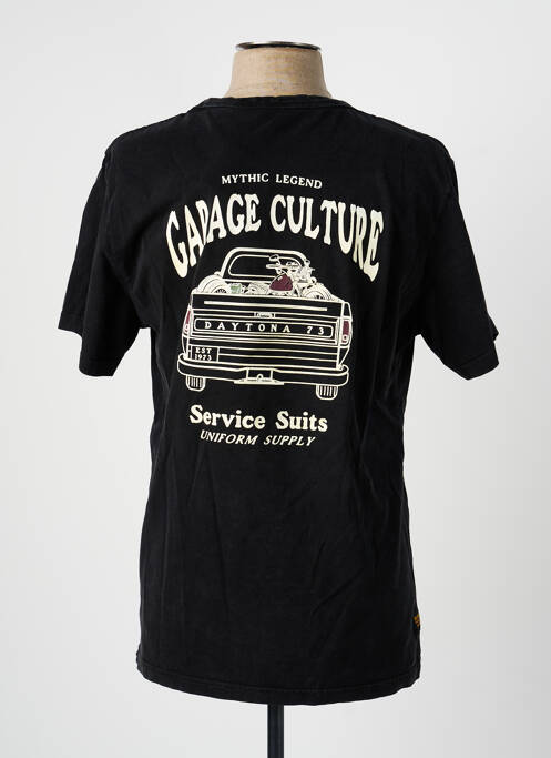 T-shirt coupe droite manches courtes noir DAYTONA homme