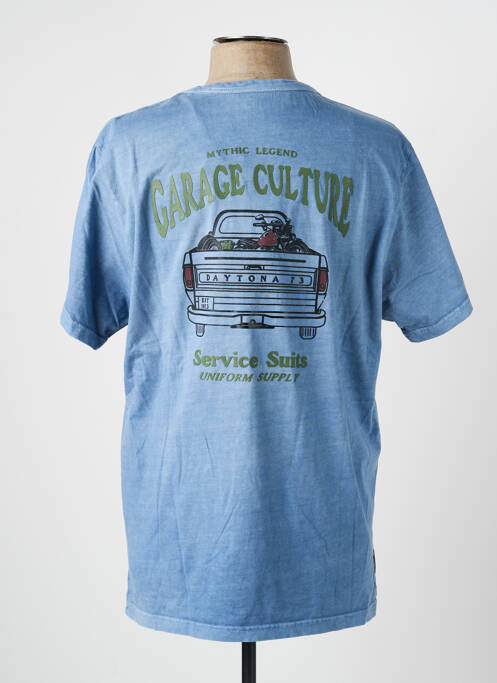 T-shirt stretch manches courtes bleu DAYTONA homme