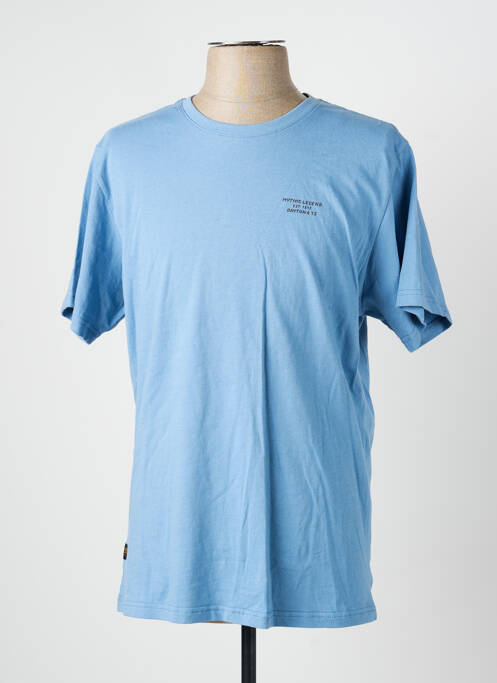 T-shirt coupe cintrée manches courtes bleu DAYTONA homme