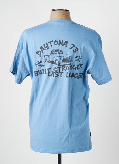 T-shirt coupe cintrée manches courtes bleu DAYTONA homme