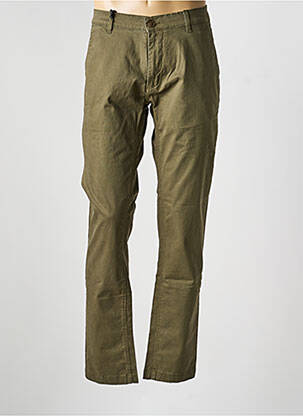 Pantalon droit tissage popeline taille normale vert DAYTONA homme