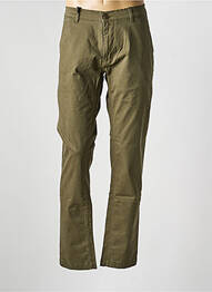 Pantalon droit tissage popeline taille normale vert DAYTONA homme