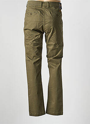 Pantalon droit tissage popeline taille normale vert DAYTONA homme