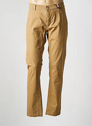 Pantalon droit tissage popeline taille normale marron DAYTONA homme