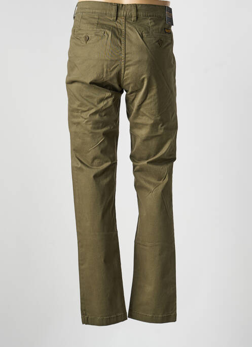 Pantalon droit tissage popeline taille normale vert DAYTONA homme