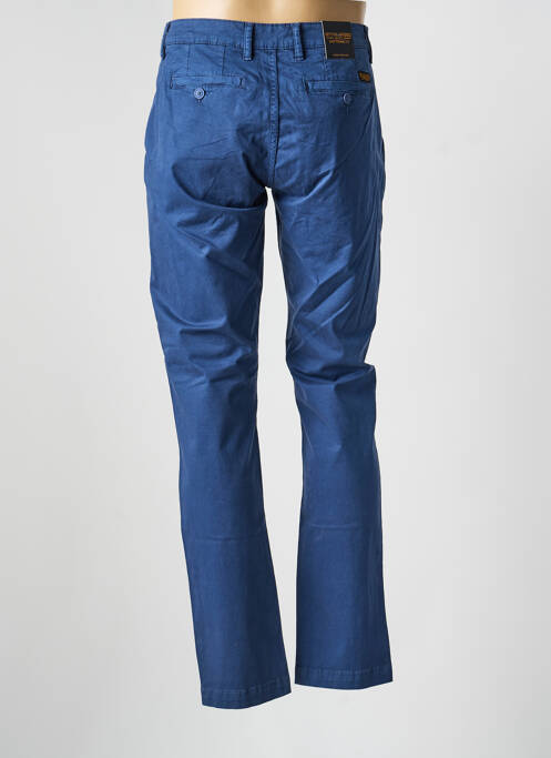 Pantalon droit tissage popeline taille normale bleu DAYTONA homme
