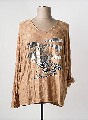 T-shirt manches longues manches longues beige QUATTRO femme