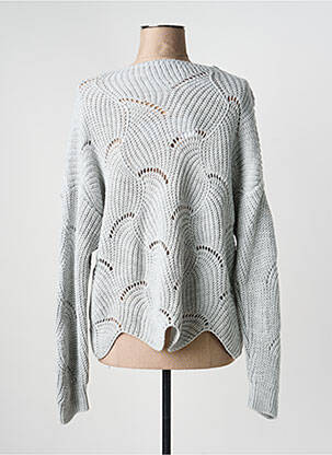 Pull coupe cintrée manches longues gris QUATTRO femme