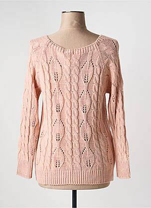 Pull coupe cintrée manches longues rose QUATTRO femme