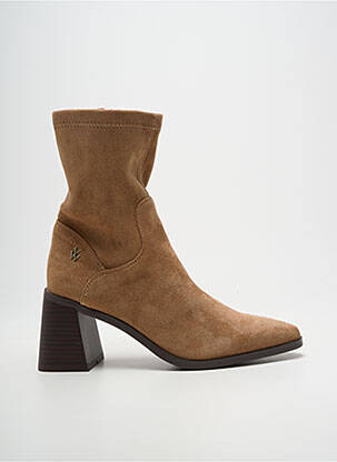 Bottines/boots bout pointu talon de 7 à 9cm beige VANESSA WU femme