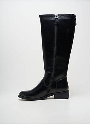 Bottes tissage satiné talon plat jusqu'à 3cm noir CHATTAWAK femme