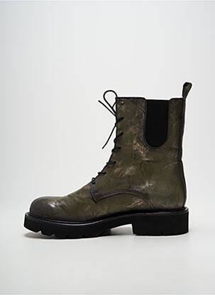 Bottines/boots tissage satiné talon plat jusqu'à 3cm vert LITTLE ...LA SUITE femme