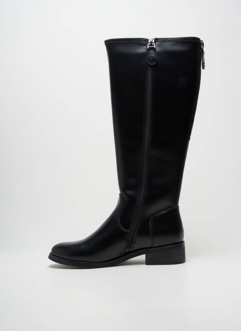 Bottes tissage satiné talon plat jusqu'à 3cm noir CHATTAWAK femme