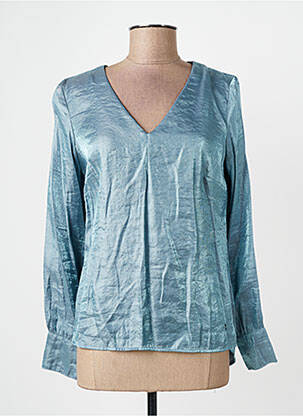 Top coupe cintrée manches longues bleu VOODOO femme