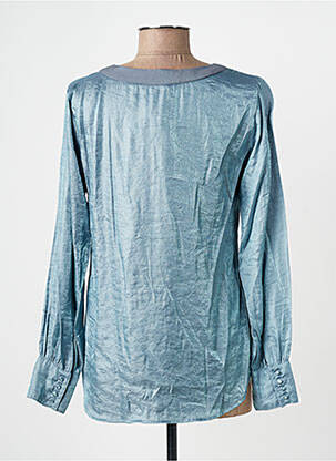Top coupe cintrée manches longues bleu VOODOO femme
