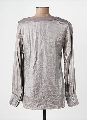 Top coupe cintrée manches longues gris VOODOO femme