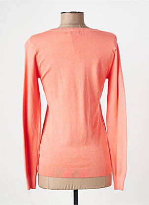 Pull col v manches longues rose QUATTRO femme