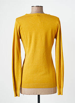 Pull col v manches longues jaune QUATTRO femme