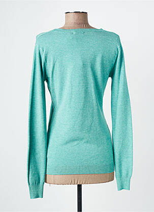 Pull col v manches longues vert QUATTRO femme