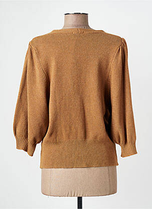 Gilet manches longues stretch marron QUATTRO femme