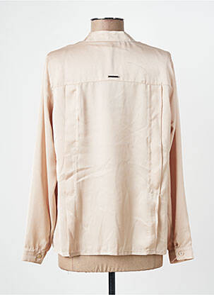 Top col v manches longues beige VOODOO femme