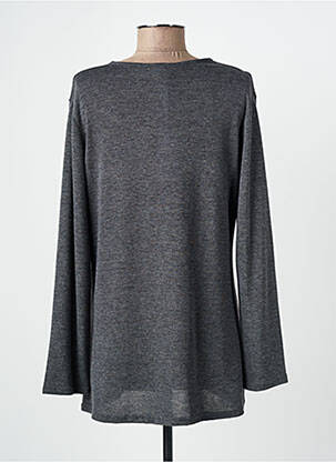 Top coupe fluide manches longues gris QUATTRO femme