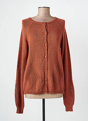 Gilet manches longues stretch marron VOODOO femme