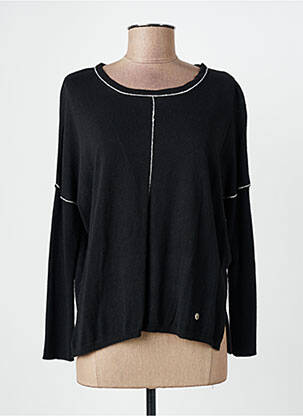 Pull coupe cintrée manches longues noir VOODOO femme