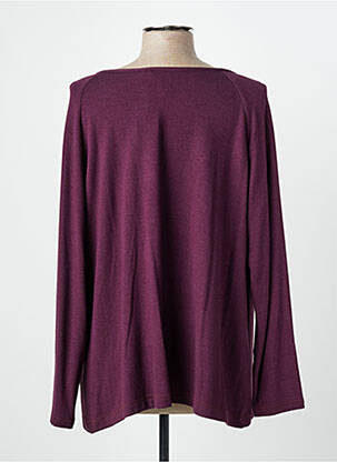 Top tissage jersey manches longues violet QUATTRO femme