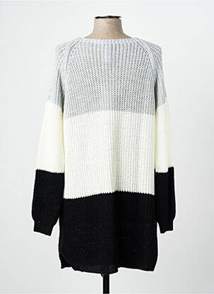 Pull tunique stretch manches longues gris QUATTRO femme
