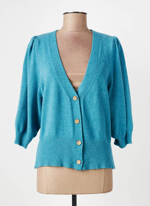 Gilet manches longues stretch bleu QUATTRO femme