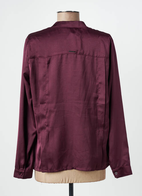 Top col v manches longues violet VOODOO femme