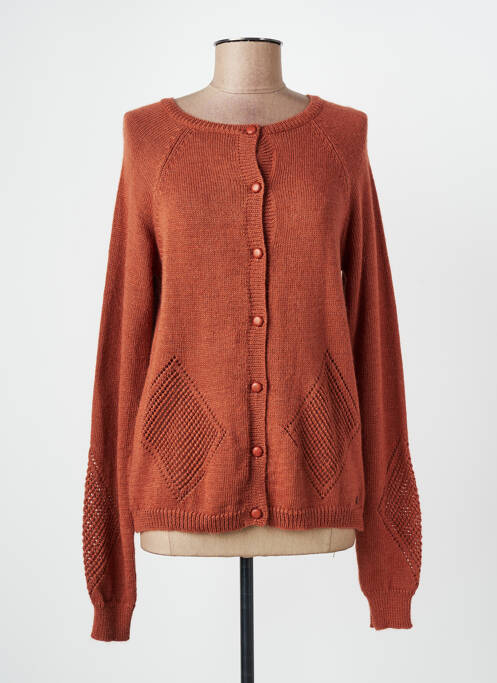 Gilet manches longues stretch marron VOODOO femme