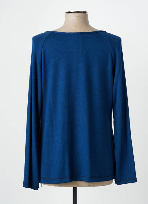 Top tissage jersey manches longues bleu QUATTRO femme